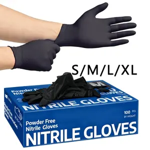 50 Disposable Gloves, PVC Nitrile Latex Free Powder-Free Waterproof, Kitchen Cleaning Daily Use, Bag Pack