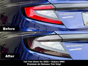Crux Moto Outer Tail Light Tint Vinyl Wrap Overlay Compatible with Subaru WRX 2022, 2023, 2024, 2025, 2026