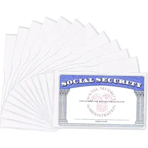 12 count  Card Protector  Plastic Card Holder,Clear Adhesive Pockets for Protector ID, Credit,