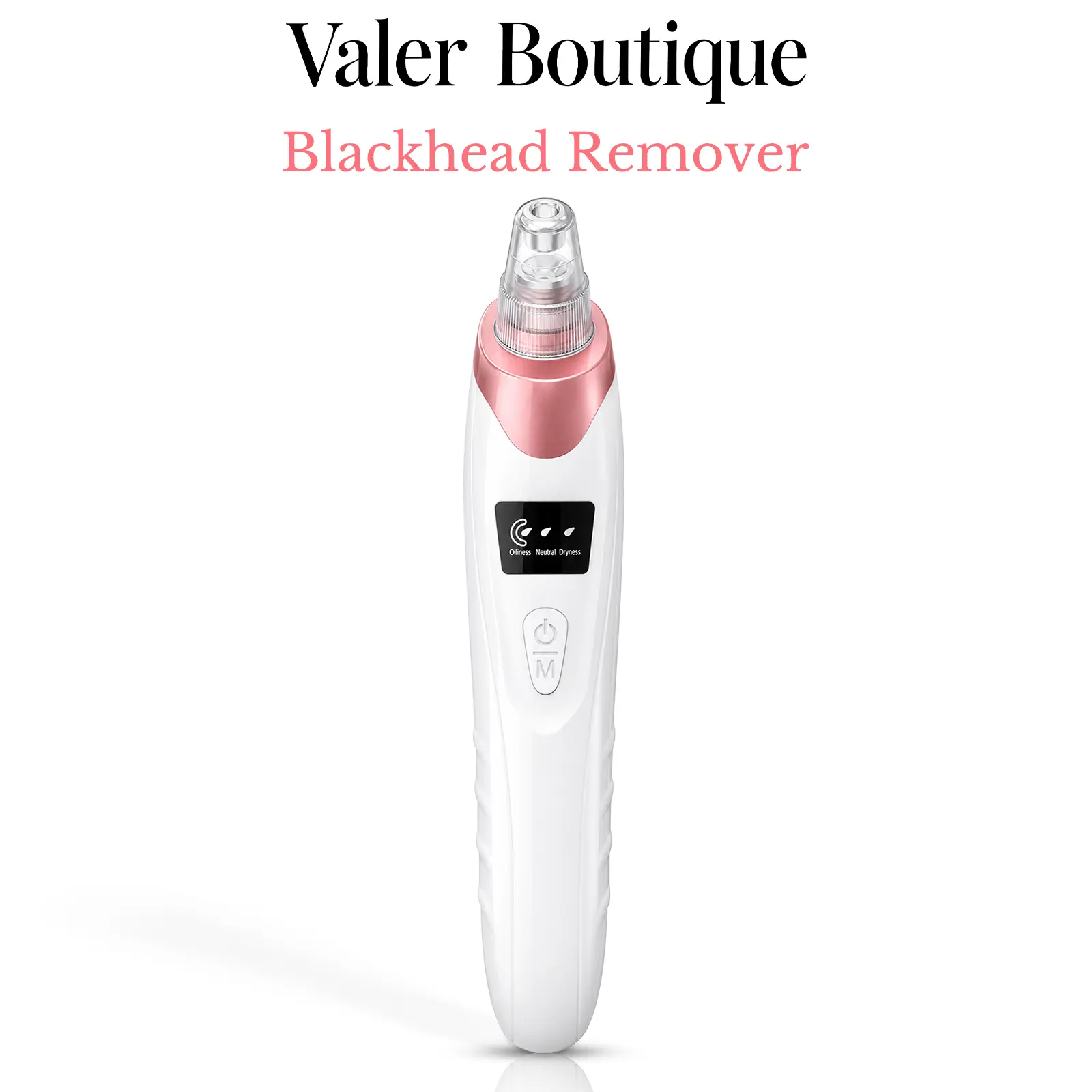 Rechargeable Blackhead Remover Pore Vacuum - 6 Attachments 3 Speed Portable Facial Cleaning Tool USB Fast Charge
