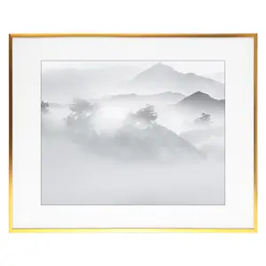 REGALWOVEN Aluminum Picture Frame for Photo and Poster, Decor Photo Frame for Tabletop Display, and Wall Hanging Picture Frames 16x20 Inch Gold