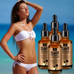 AOAO Self Tanning Facial Drops (4 Pack) - Customizable Face & Body Bronzer for a Natural Glow