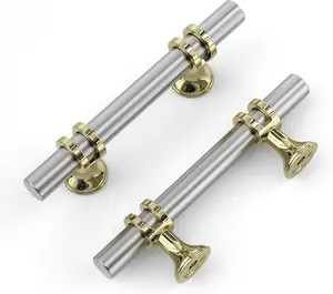 10 Pack 3" Cabinet Handles Brushed Nickel &  Drawer Pulls for Kitchen Cabinets, 3 Inch Hole Centers
