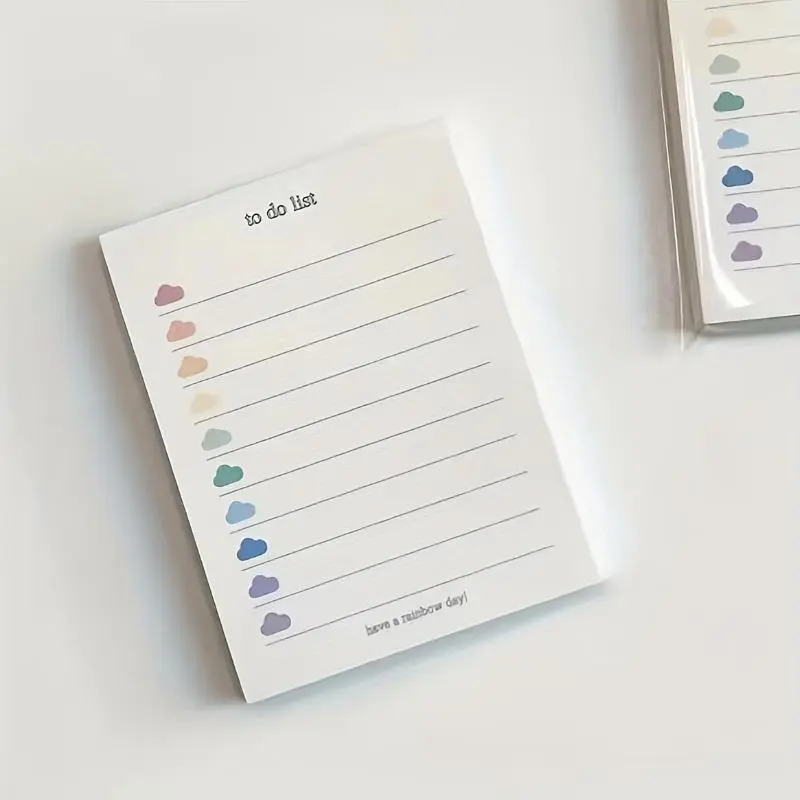 [Colorful Clouds Memo Book 50sheets] 50sheets Colorful Clouds To Do List Memo Book Student Memo
