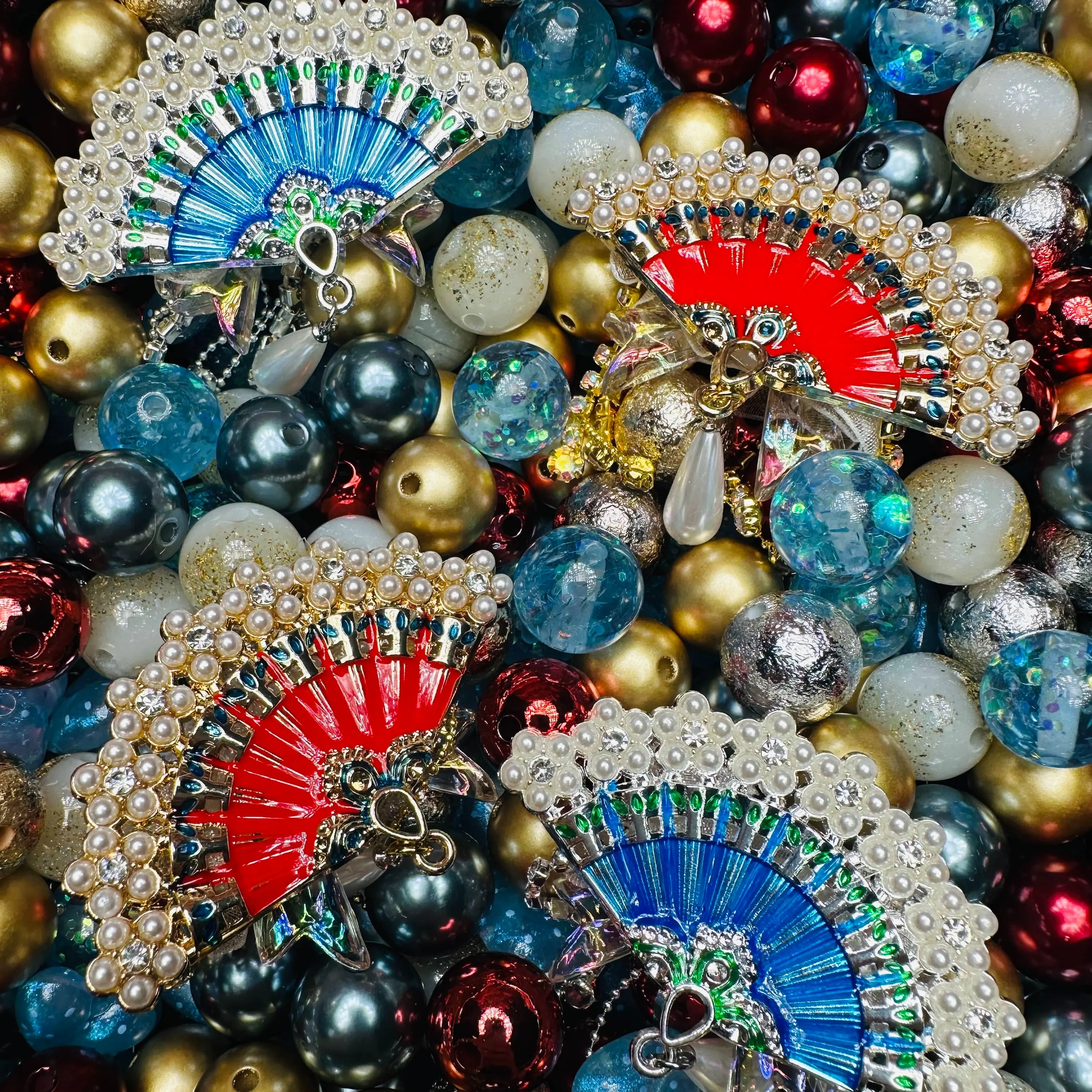 【D.P.C】Color Thems -  Acrylic DIY Beads Mix - 150ml 300ml 650ml Sizes for Bracelets Phone Charms Necklaces Hair Beads Bag Chains Earrings Rings Hair Ropes Diy Projects Diy Jewelry