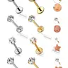 OUFER 20G ASTM F136 Titanium Threadless Push Pin Flat Back Nostril Piercing Jewelry - 7mm Bar Heart-Star, 2pcs Gold Prong/2pcs Silver Bezel CZ Rhinestone, Dainty Women's Daily Non-Tarnish Accessories (Silver/Gold/Black, Dimensions Included), Jewelry For W