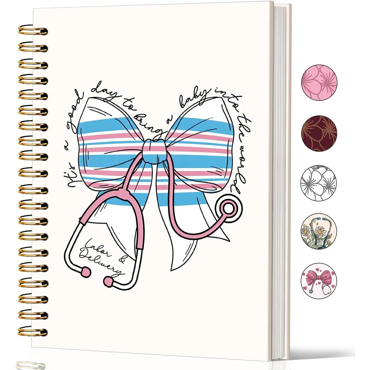 Nurse Notebook, Nurse Gifts for Women,  School Essentials, Nurse Appreciation Gifts,  Week Gifts,  Bow Spiral Notebook,  Week Gifts, Office School Supplies