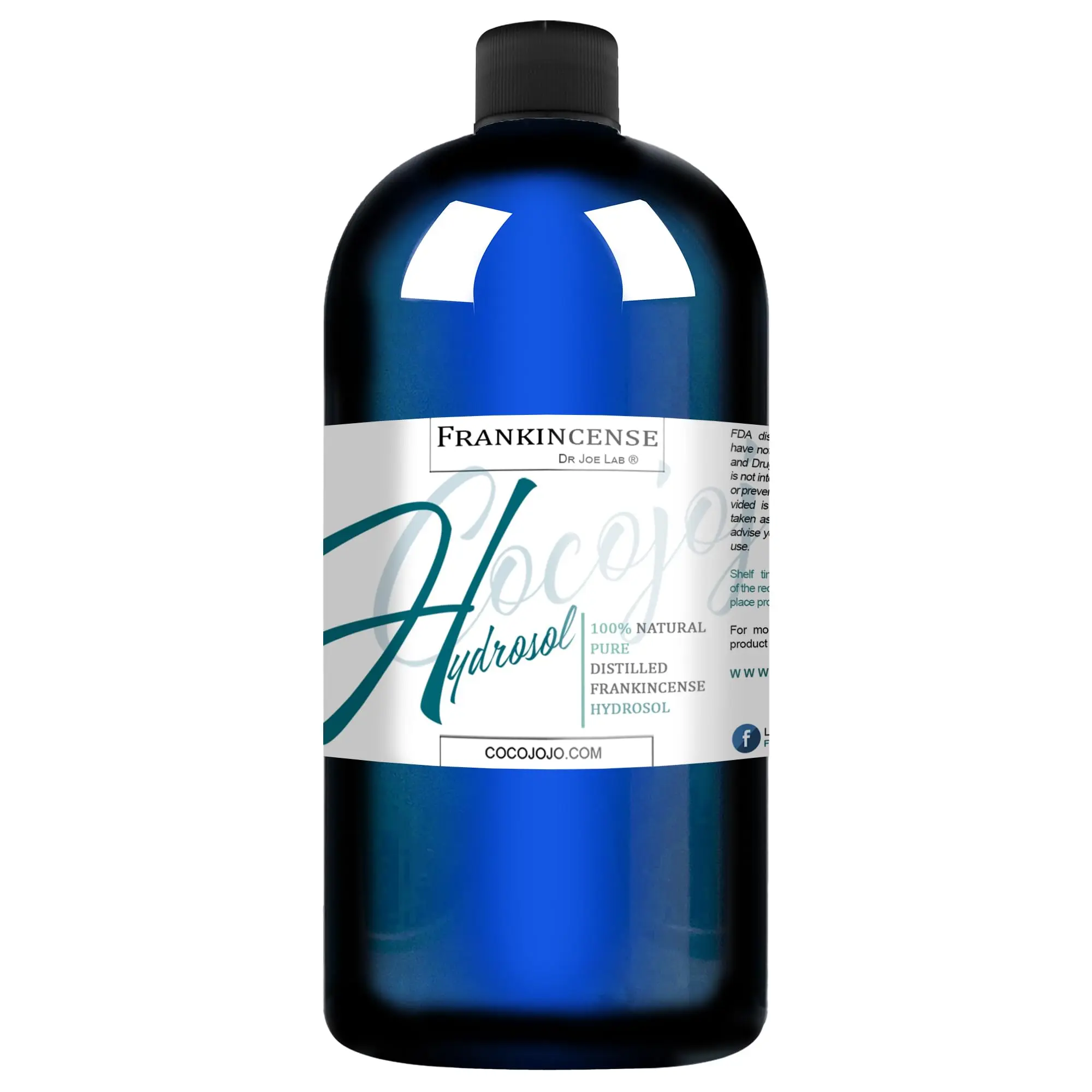 Dr Joe Lab Frankincense Hydrosol Spray Toner Floral Water Cleansing Hydrating Face Mist, for Hydration Pure and Natural for All Skin Types COCOJOJO Geranium HYDROSOL - 32 oz
