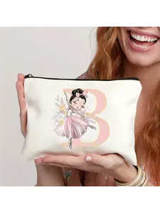 Storage bag, coin purse, ballet dancer 26 initials style, toiletries bag, makeup bag, travel bag