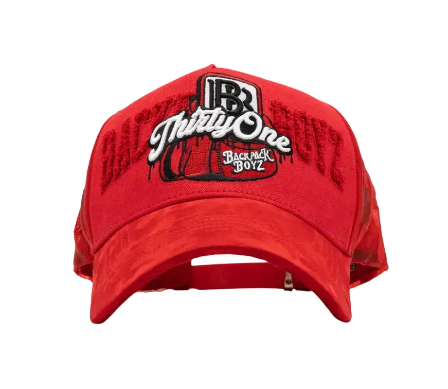 31 HATS X BACKBACK BOYZ LA MOCHILA RED SNAPBACK FULL SET!31LAMOCHILA RED
