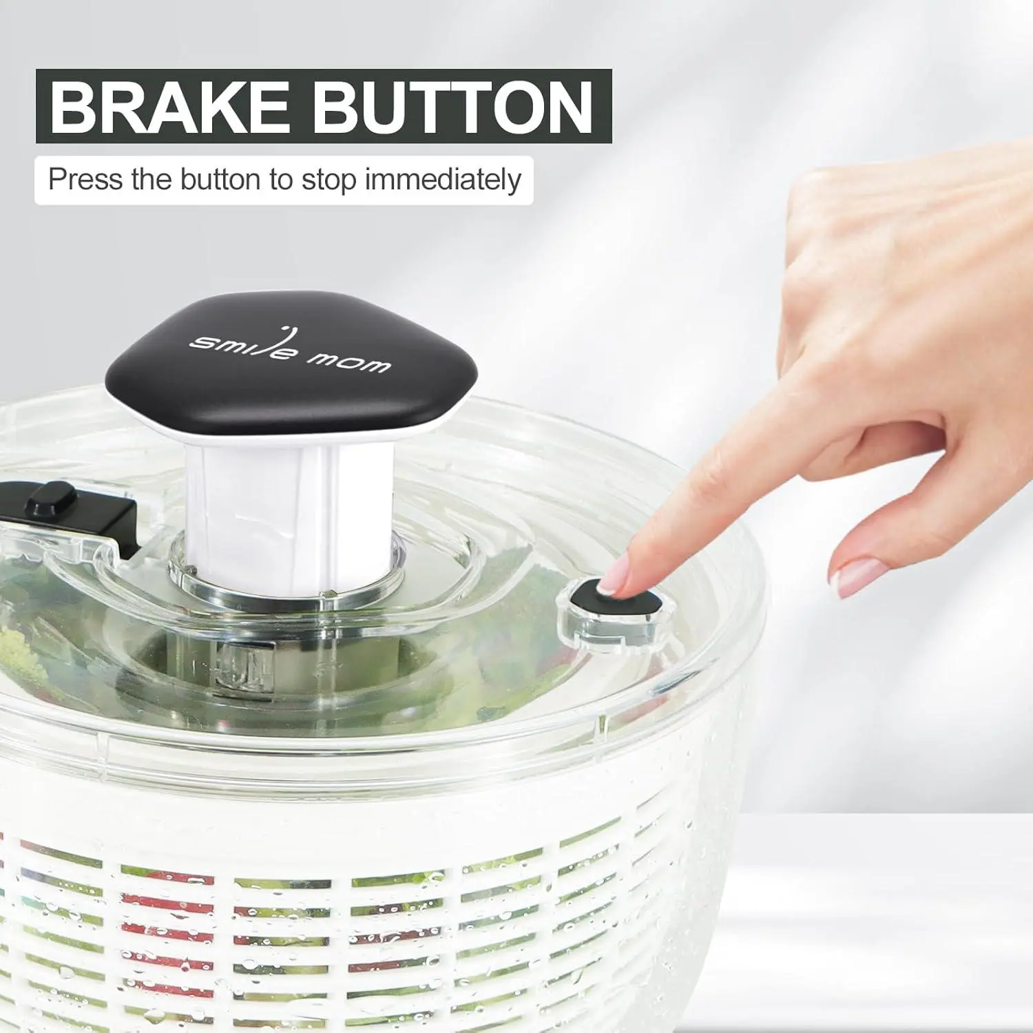Fruit & Salad Spinner Kitchen Utensil - Transparent Lid Vegetable ...