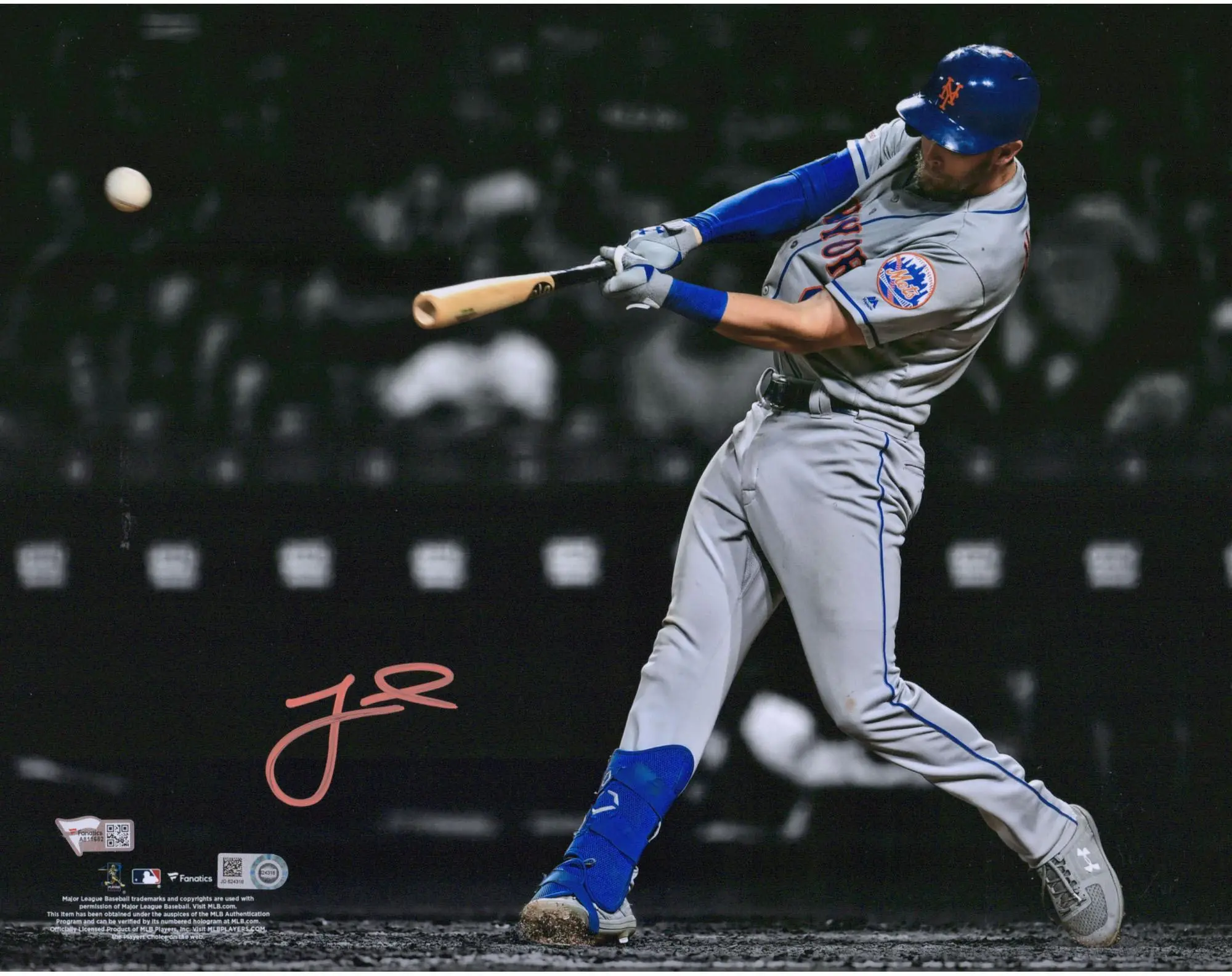 Jeff McNeil New York Mets Autographed 11" x 14" Hitting Spotlight Photograph - Fanatics Authentic Certified