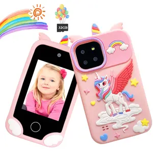 Portable Upgraded Kids Toy Phone, 2.8-Inch HD Touch Screen, 32g Memory, Dual Camera, Long-Lasting Battery, Top Gift for 3-12 Year Olds, Learning Tool