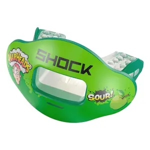 Shock Doctor Warheads Max AirFlow Football Mouthguard with Enhanced Breathing Channel for Comfort and Protection - Latex-Free, BPA-Free, Phthalate-Free, Convertible Tether