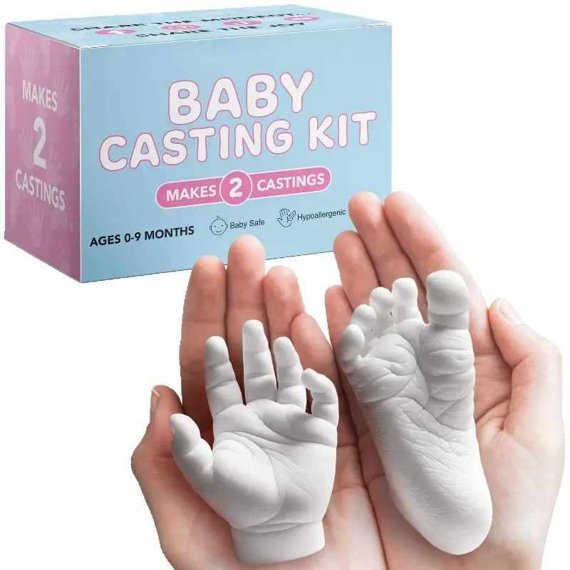 Baby Newborn Infant Hand & Footprint Mold Kit Create Lasting Memories with Safe DIY Clay Mold，Capture Precious Moments, Unique First Year Baby Shower Gift for New Parents