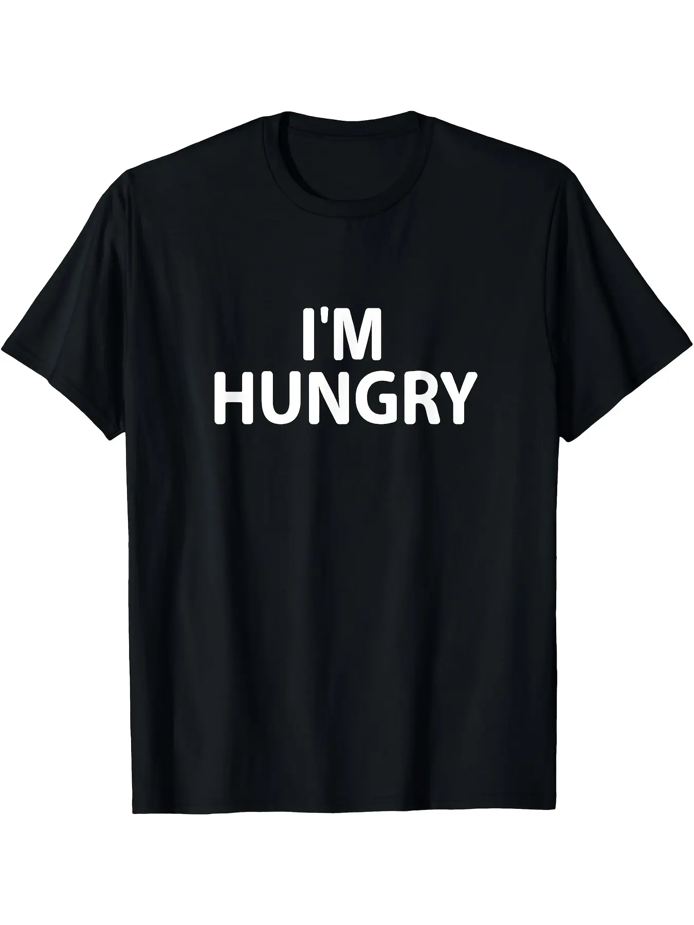 I'm Hungry Funny Men's Cotton T-Shirt - Casual Sho unisex soft cotton short sleeve t shirt, vintage graphic casual tee for men women teens, perfect birthday holiday gift for camping travel gym daily street  wear