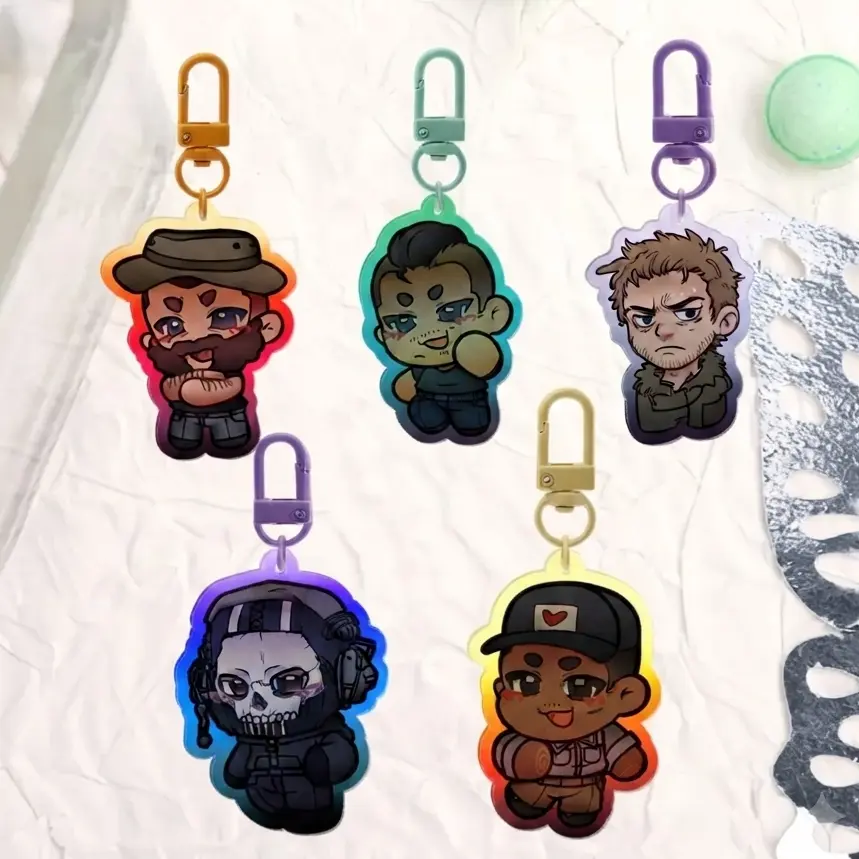 COD Price, Simon, Gaz, Ghost, Soap Acrylic Keychain - Kawaii, Cute Keyring Accessory, Fun Charm For Backpack Or Purse | High Quality and Customer Favorite Items