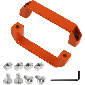2 count Aluminium Alloy Rectangular Pull Handle for 30 Series European Standard  Extrusion Profile (Orange)