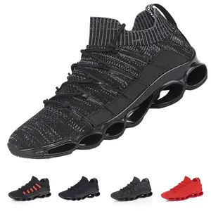 Mens Casual Slip on Sneakers Fashion Trendy Lightweight Walking Shoes with Blade Sole Comfortable Breathable for Daily Wear