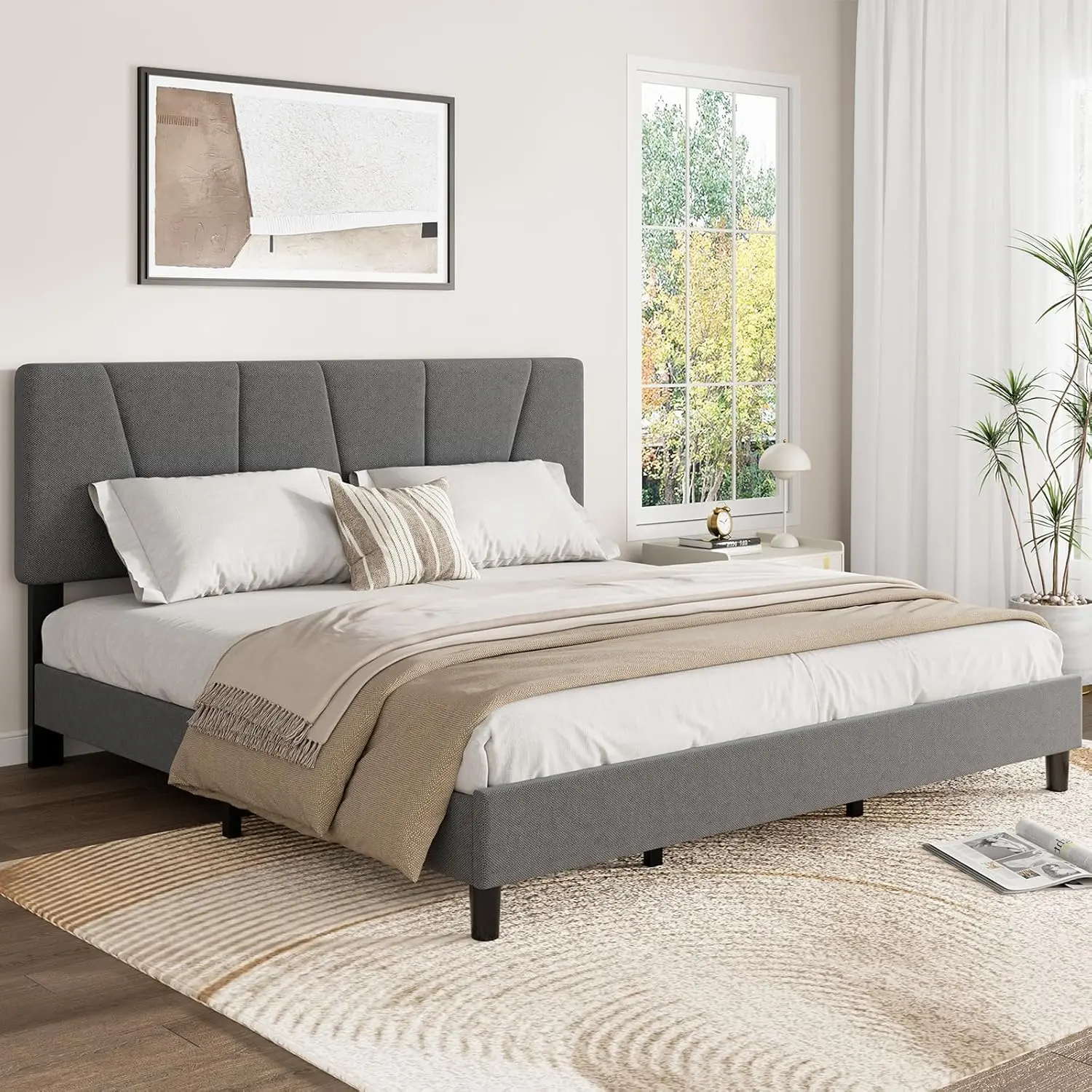 Tired of Squeaky Bed Frames and Sore Backs? This Padded Platform Bed Gives You Silent, Cozy Comfort Every Night