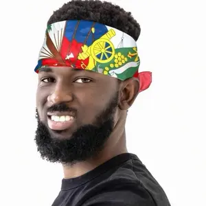 Haiti Flag Large Cotton Bandana