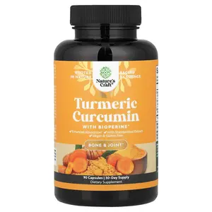 Nature's Craft Turmeric Curcumin With BioPerine®, 90 Capsules