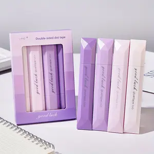 4pcs 360 °   Rotating Double-Sided Dot Glue pen Tape, Large Capacity, Essential stationery, Traceless Adhesive for Scrapbooking, DIY Crafts, Back-to-School, Office Supplies, Handmade Diary&Art Projects