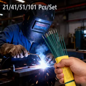 Carbon Steel Welding Rods Set, 21-101 Pcs, 0.78 Inch Dia., 11.8 Inch L, High Performance, Abrasion Resistant, Precision Tools