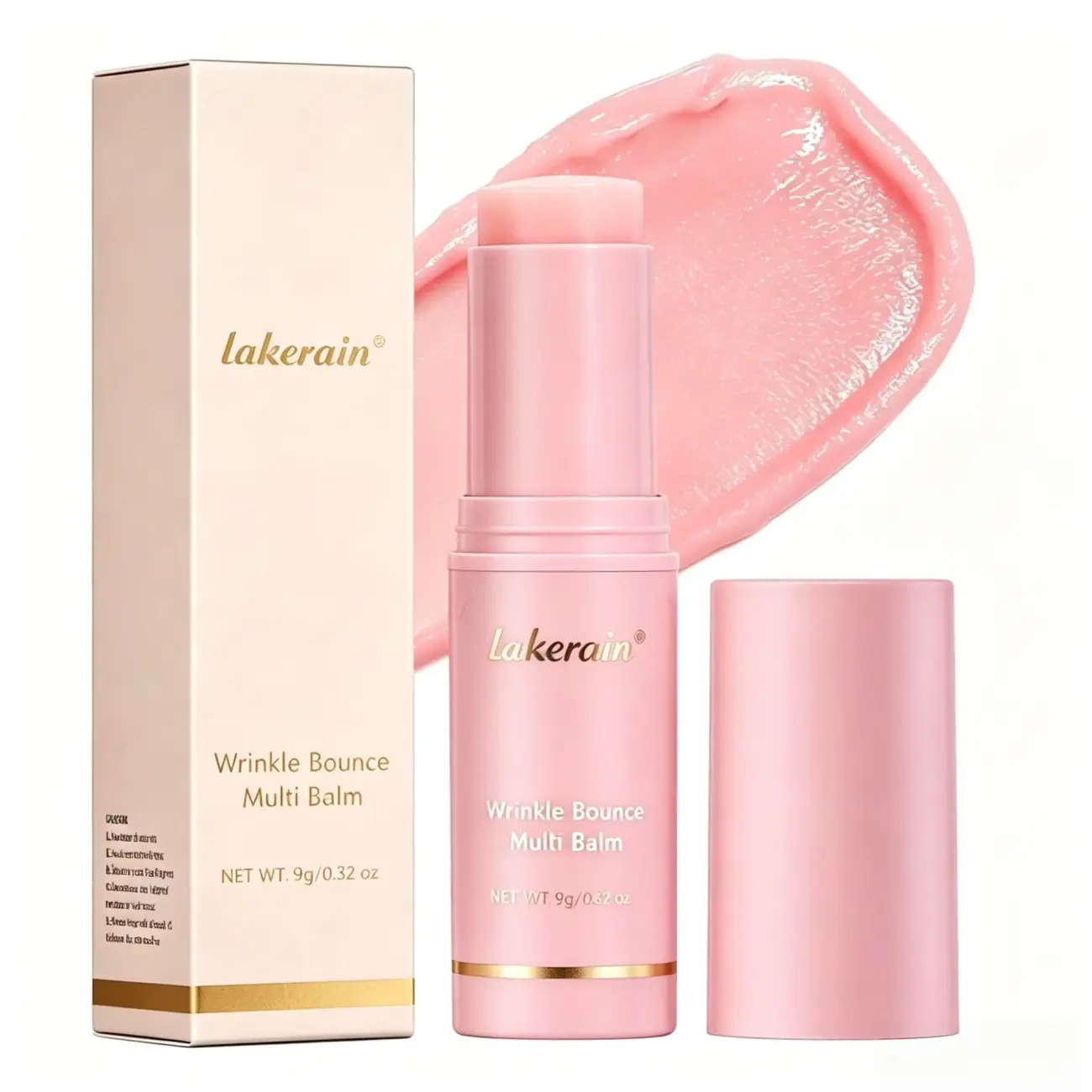 Pink Collagen Volume MultiBalm - 1-In-1 Korean Skincare Cosmetic Stick with Volufiline, PDRN, NAD - Smooth, Hydrating Moisturizer for Under-Eyes, Lips, Smile Lines - Anti-Aging, Firming, Fine Lines Care - Daily Use, Ideal Gift