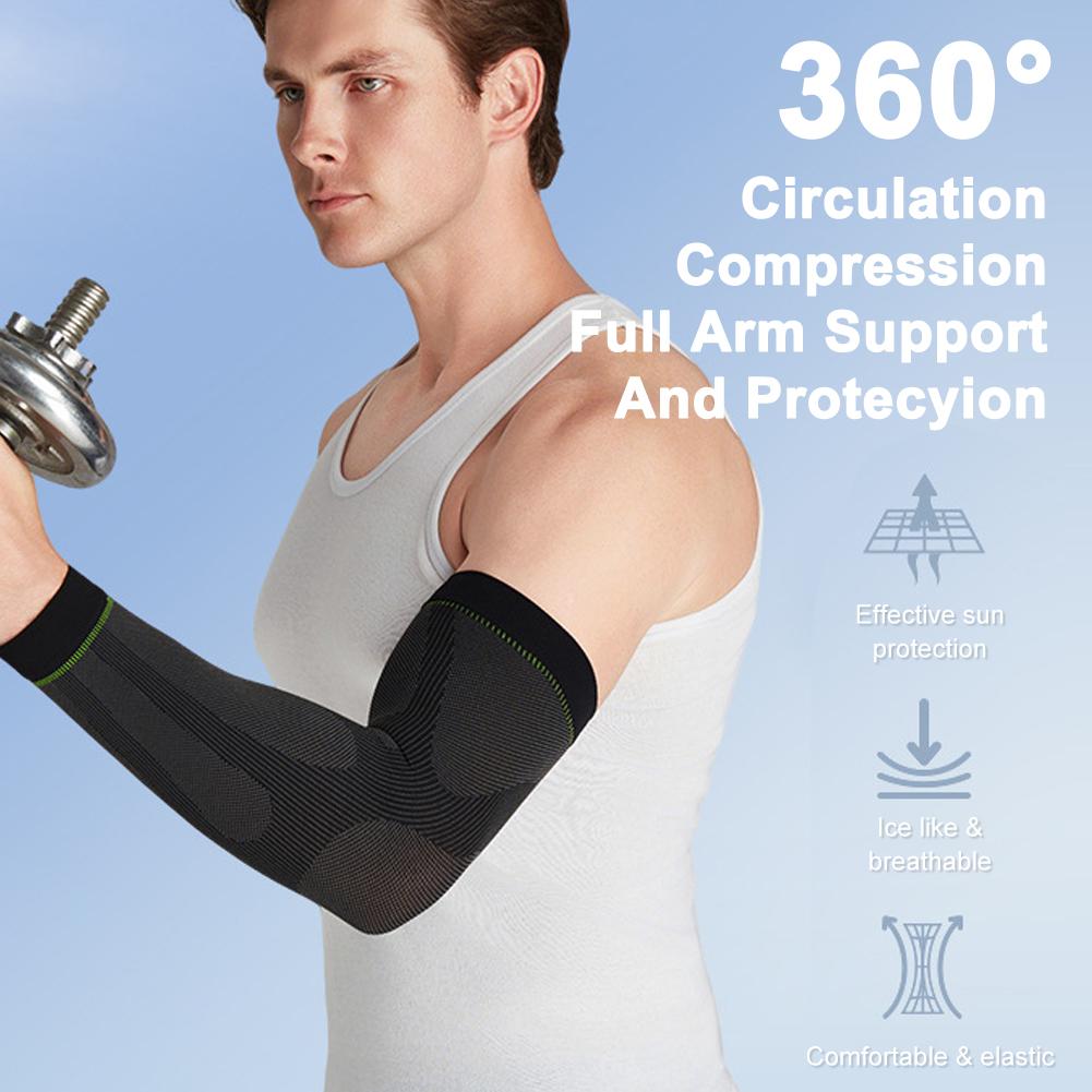 High-Elastic Breathable Compression Arm Sleeves for Outdoor Enthusiasts, Soft and Lightweight for All Sports Scenarios Including Fitness, Running, Cycling, Hiking and Outdoor Training, Ensuring Comfort and Flexibility