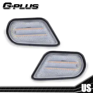 Smoked Turn Signal LED Lights 1Pair Fit For 98-02 Pontiac Firebird Trans Am Side Lights G-PLUS