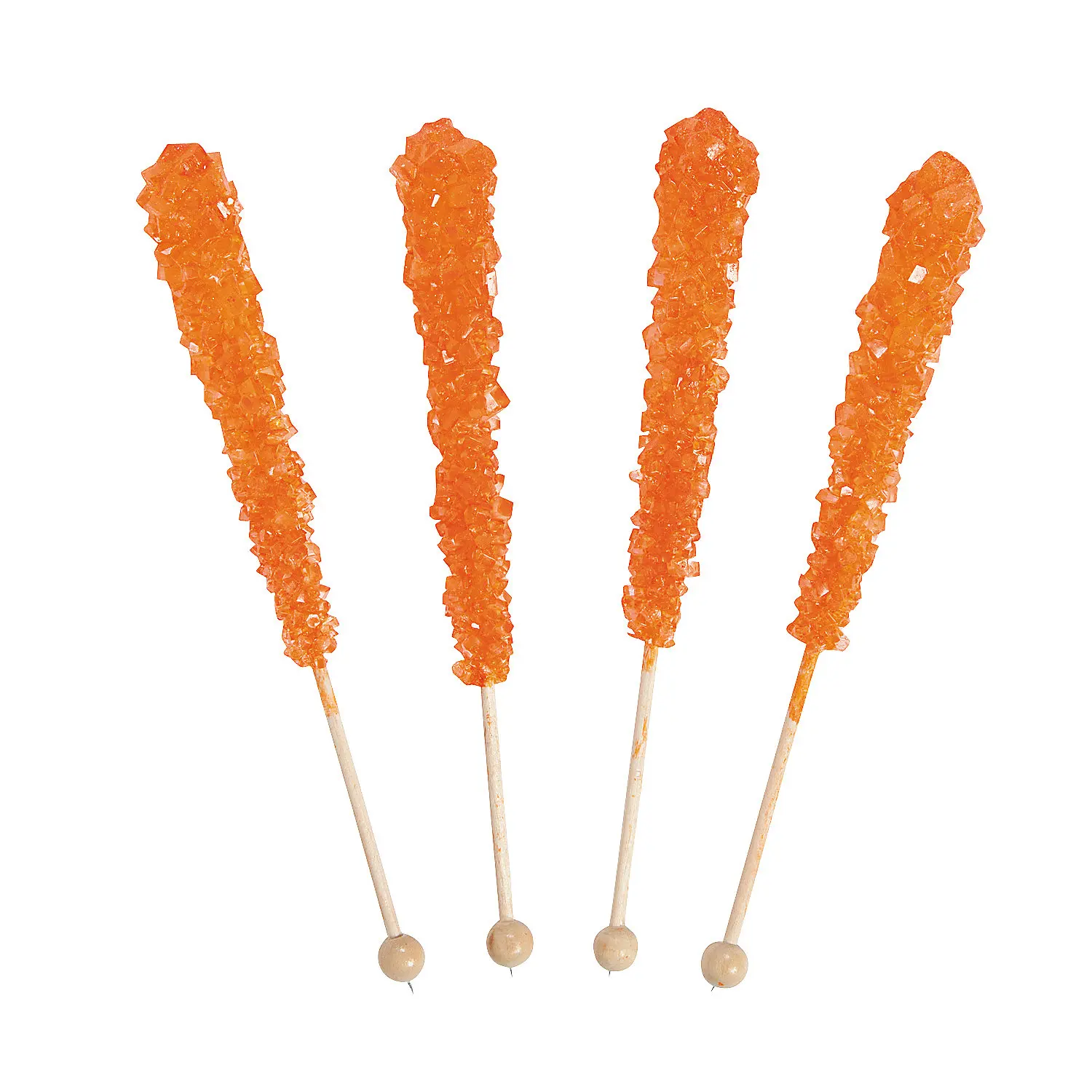 Orange Rock Candy Lollipops - 12 Pc.