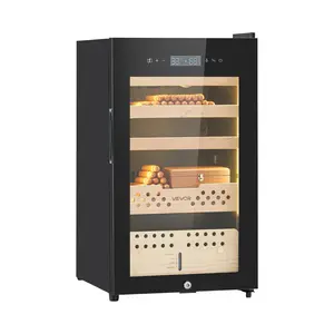 VEVOR Electric Humidor, 70L, 400 Counts Electric Cigar Humidor Cabinet with Compressor Cooling, Constant Humidity & Temperature Control, Spanish Cedar Wood Shelves & Drawers, 4 Layers, for Household