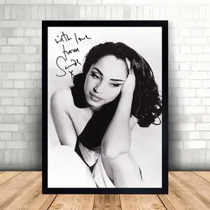 Sade Adu Poster, Sade Adu with Signed Music Poster