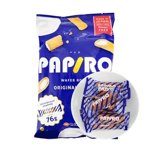 NANAO PAPIRO Original Cream Wafer Rolls 76g - Authentic Japanese Snack, Crispy & Delicious