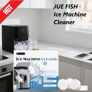 Jue Fish Ice Machine Cleaner 12pieces Household Ice Maker Suitable for Cleaning Scale Gently Cleaning Ice Trays Multi functional Kitchen High Quality Citric Acid Formula Removes Grease and Dirt Easy to Use