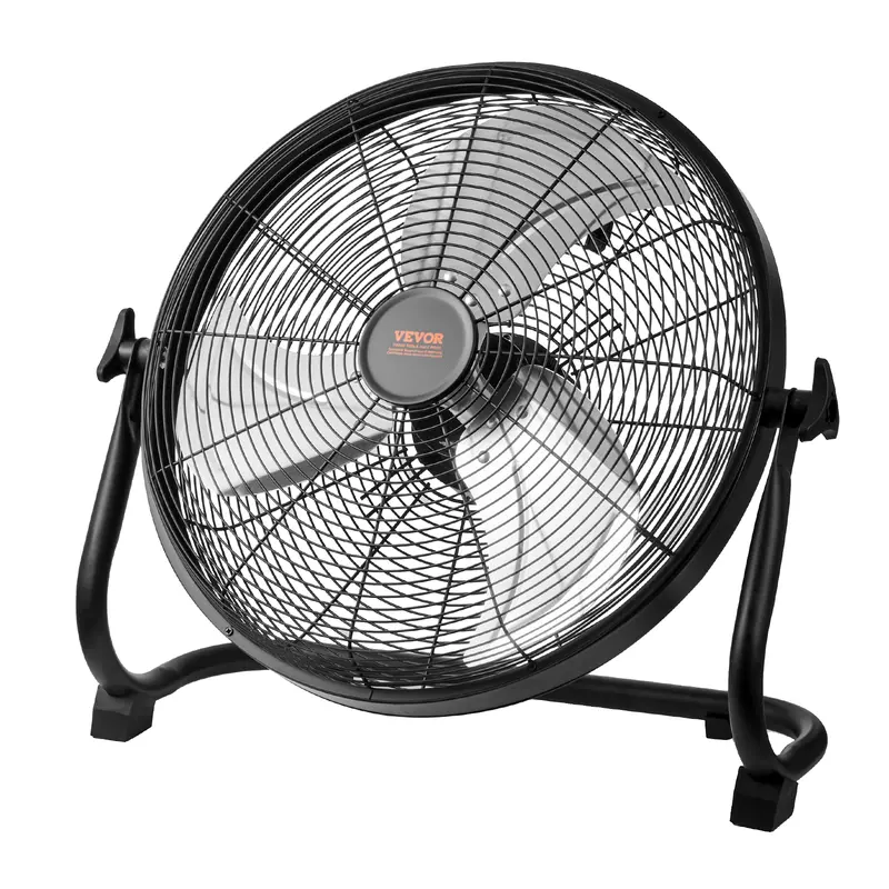 VEVOR 16-in Cordless Rechargeable Fan with 15600mAh Rechargeable Batteries, 360° Pivot Manual Head, Stepless Speed Regulation, High Velocity, Metal Frame, Portable Low Noise Pedestal Fan for Home & Outdoor Use, Portable Fans, Rechargeable Batteries Pedest