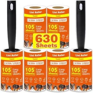 Extra Sticky Spiral Tear Lint Roller Sheets for Pet Hair Clothes Couch Carpet