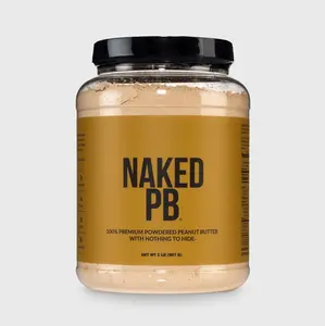 Naked PB - 2LB Premium Powdered Peanut Butter - High Protein Low Calorie Non-GMO US Grown No Additives - Only 1 Ingredient
