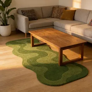 Modern Abstract Gradient Carpet Rug, Modern Area Rug, Contemporary Art Design, Washable Easy Clean Plush Mat, Home Decor for Living Room Bedroom