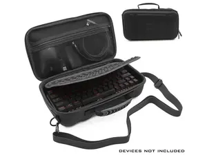 CASEMATIX - 60% Keyboard Case Compatible with Keys up to 11.5" - Travel Case with Shoulder Strap and Netted Accessory Storage