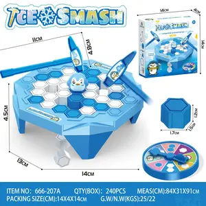 Mini Penguin Ice Breaking Game Save Penguin Knock Ice Block Interactive Desktop Puzzle Toys Educational Family Board Game Kids Birthday Gifts