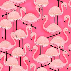 Pink Flamingo Wallpaper Peel and Stick Animal Wallpaper Pink 17.5"X120" Self Adhesive Wall Paper Peel and Stick Modern Watercolor Flamingo Contact Paper for Cabinets and Drawers Living Room