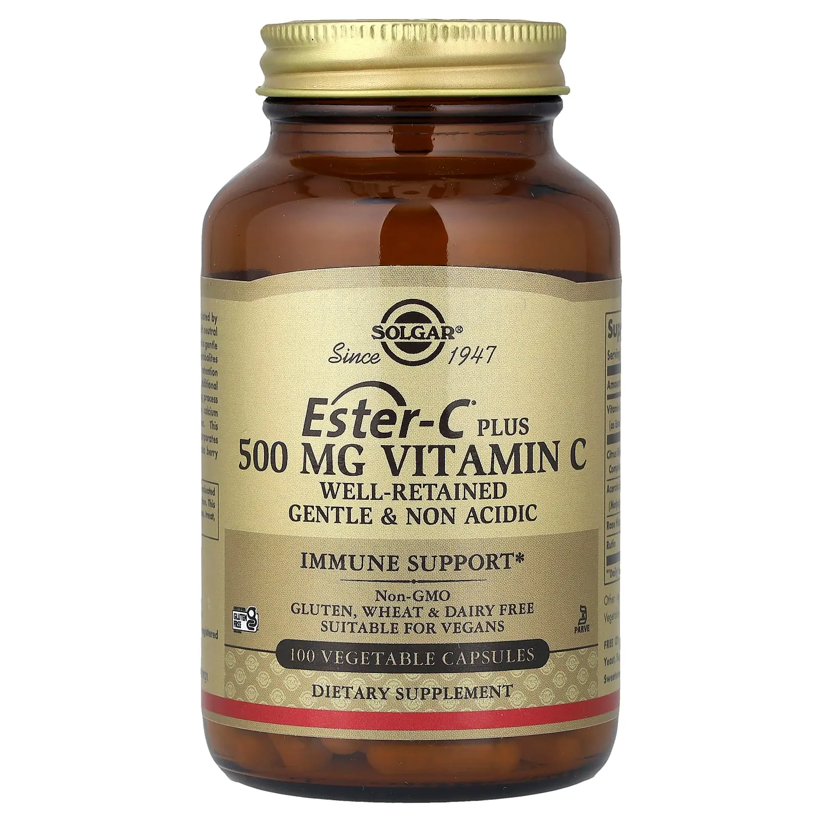 Solgar Ester-C® Plus, Vitamin C, 500 mg, 100 Vegetable Capsules