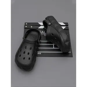 Men's Casual Hollow Out Design Clogs, Breathable Comfortable Non-slip Clogs, Trendy Shoes for Indoor & Outdoor Wear