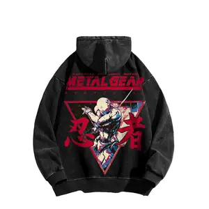 Metal Gear Solid V12 Tactical Edition Sweatshirt, Washed Cotton, Unisex, Suitable for Games, Anime, Comics, Movies, Men's Clothing, Street wear, 90‘s Pattern Hoodie