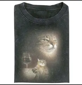 Comfort Colors Retro Funny Vintage tshirt, Funny Wine Memes, Cat Portrait T-shirt, Unisex Meme Cringe Funny Dumb Menswear Womenswear Streetwear.