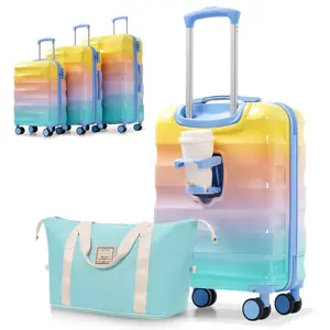 NEW Luggage Set 3 Piece – Hardshell Suitcases with Spinner Wheels and TSA Lock, Lightweight Durable PC+ABS, Vibrant Glossy Expandable Design for Travel (20"/24"/28")