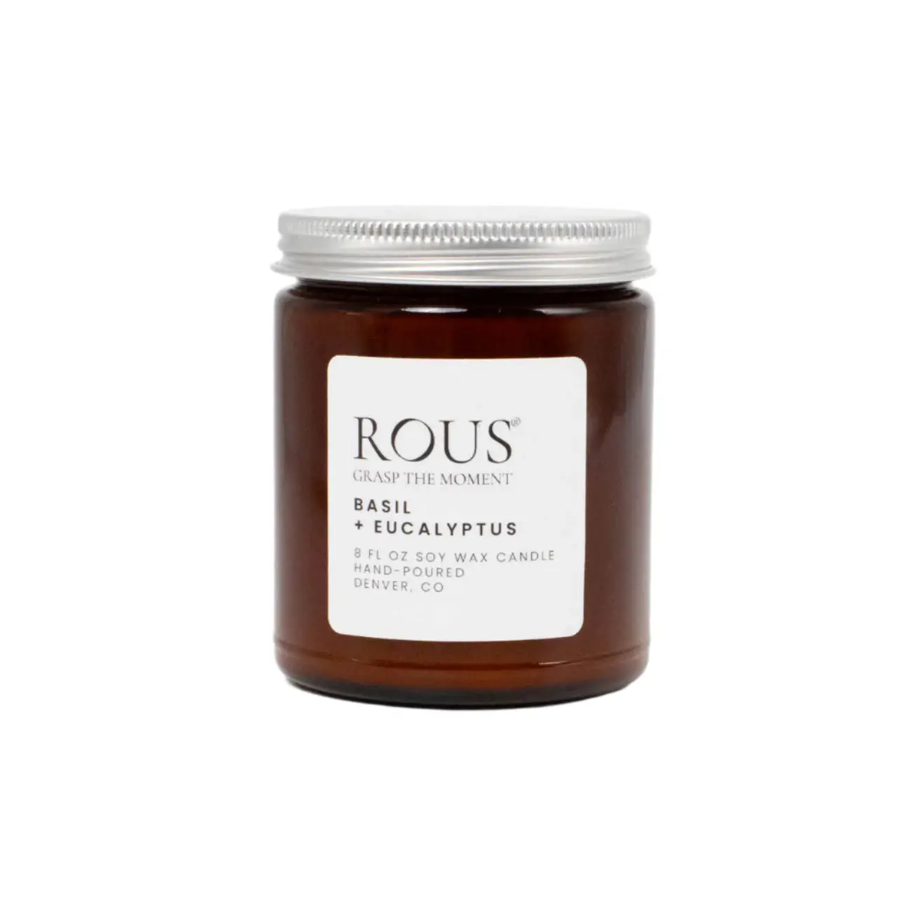 Basil & Eucalyptus Soy Candle | Natural Soy Wax Aromatherapy Candle | Fresh Herbal Home Fragrance | Luxury Scented Candle | Spa Relaxation Candle Gift