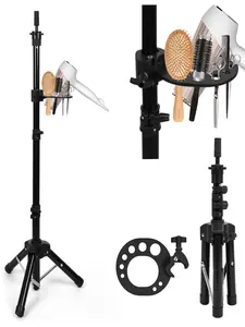 Mannequin Head Stand, Reinforced Metal Wig Stand Tripod with Tool Tray, Adjustable Height 18-47 inch Wig Head Stand for Styling